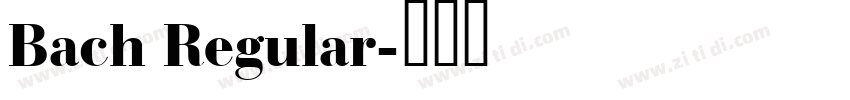 Bach Regular字体转换
